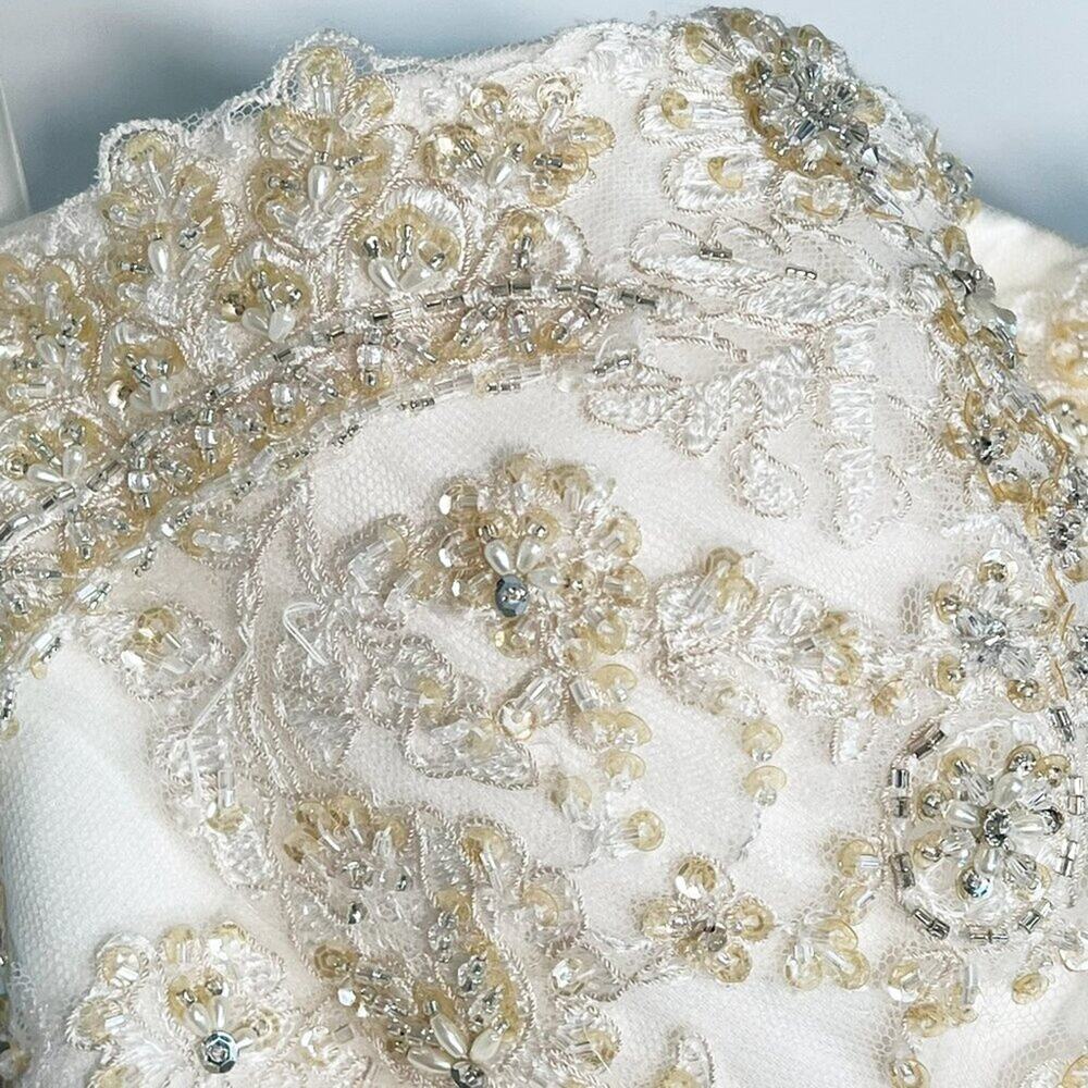 Casablanca Ivory Strapless Beaded Embroidered Bridal Gown Wedding Dress NWT - Picture 7 of 16